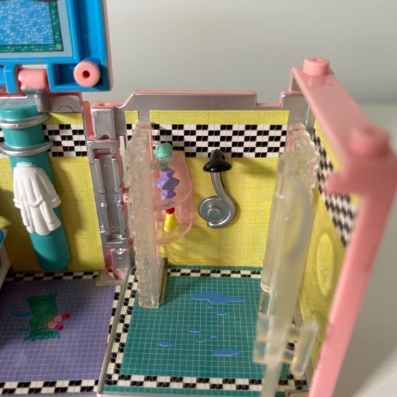 Vintage 90s Bluebird Polly Pocket Dream Builder Deluxe Mansion Bathroom (93F) - Picture 7 of 14